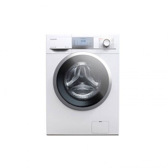 ماشین لباسشویی دوو سری کاریزما مدل DWK-7100 ظرفیت 7 کیلوگرم بدنه سفید پنل سفید خرید ماشین لباسشویی دوو