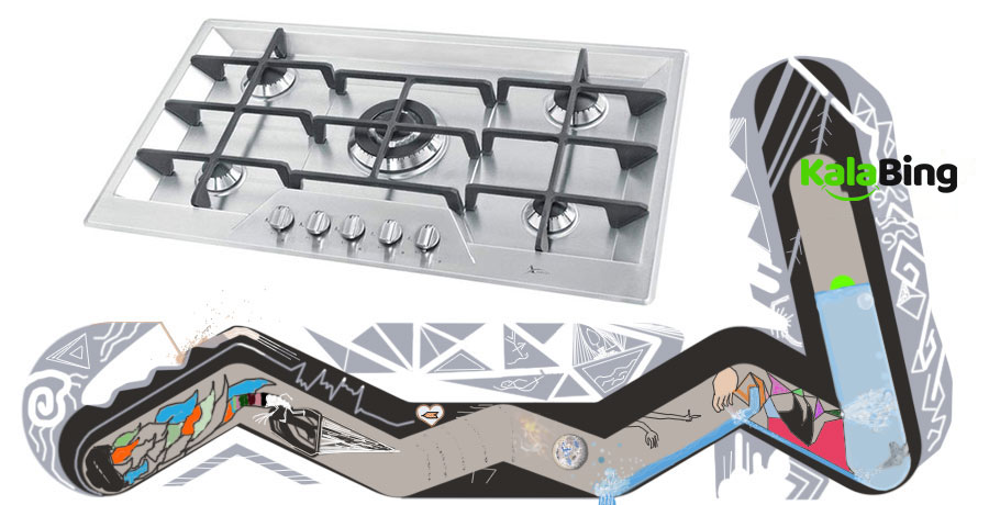 اجاق گاز صفحه ای اخوان مدل V22